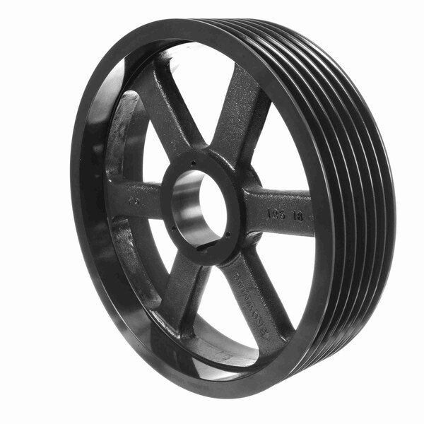 6 Groove Cast Iron Bushed Bore Multiple Sheave, 6B184R